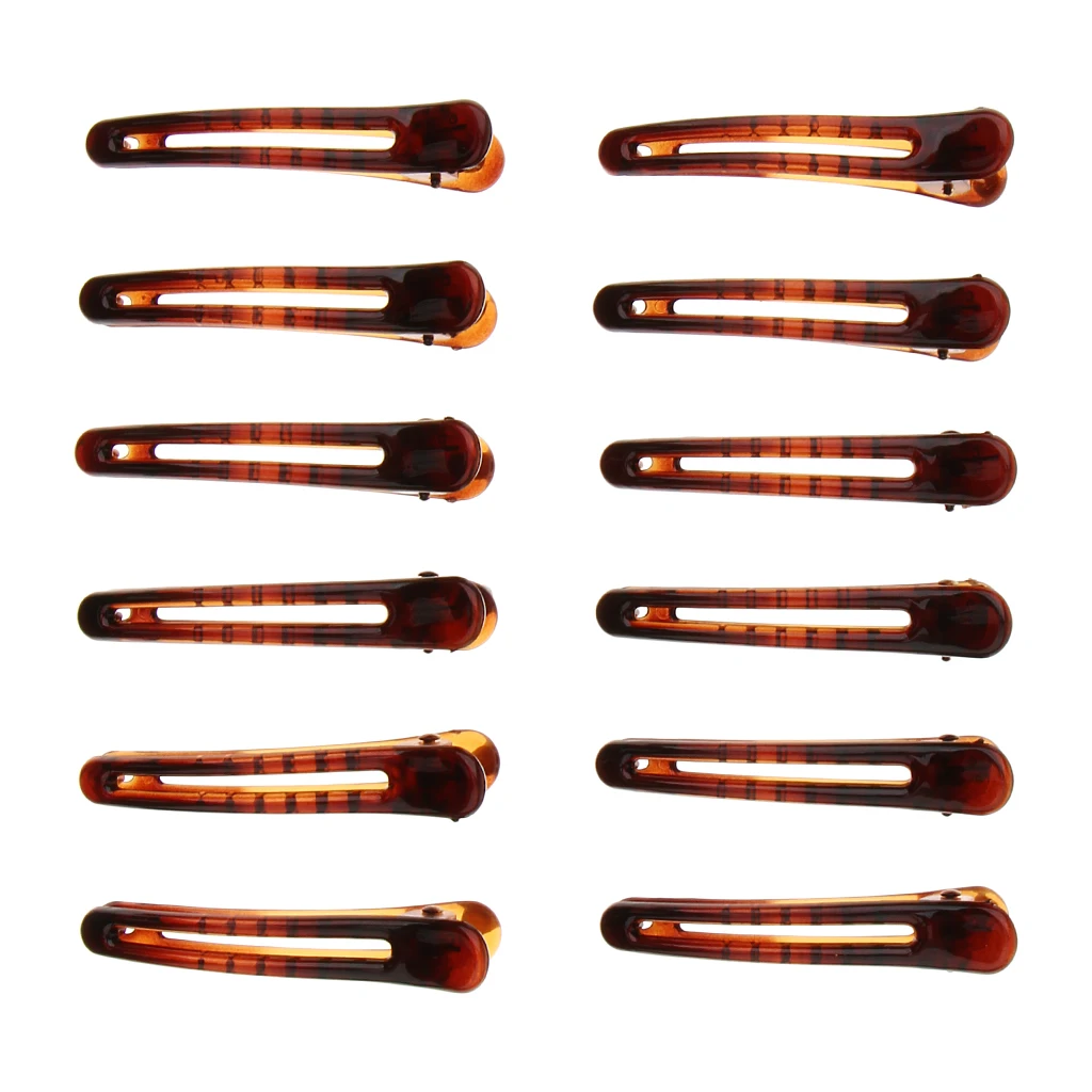 

12x Salon Alligator Hair Clips Non-Slip Plastic Duckbill Hair Clips DIY