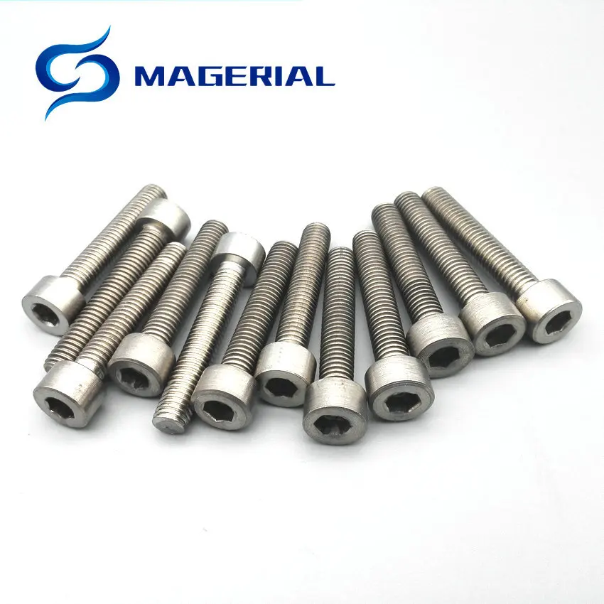 6 шт. M8 Ti Болт M8 x10-120 все длины титановый болт Ti цвет не полированный шестигранный разъем титановые винты Ti Застежка