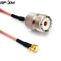 rf coaxial cable uhf so239 pl259 female nut bulkhead to mcx male right angle ra plug rg316 pigtail cable