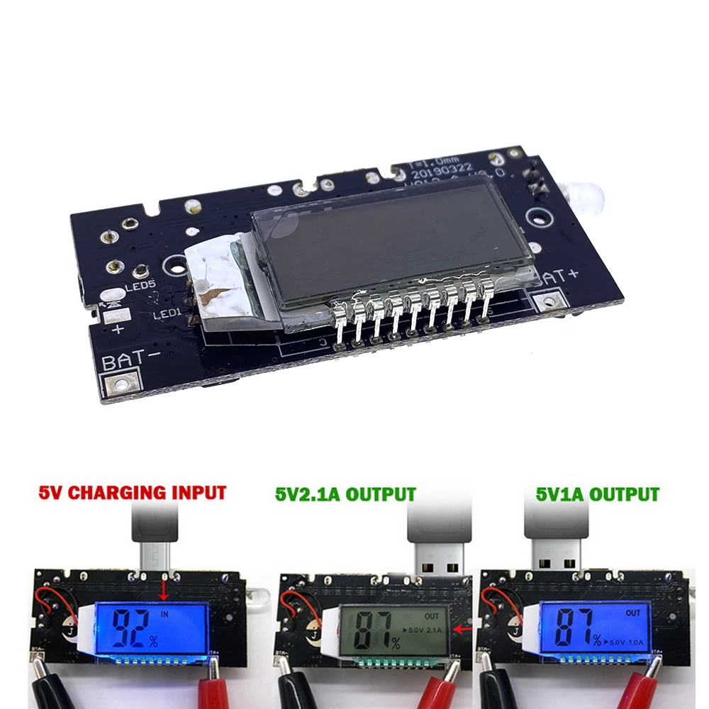 Двойной USB 5 в 1 а 18650 внешний аккумулятор для мобильного телефона зарядное