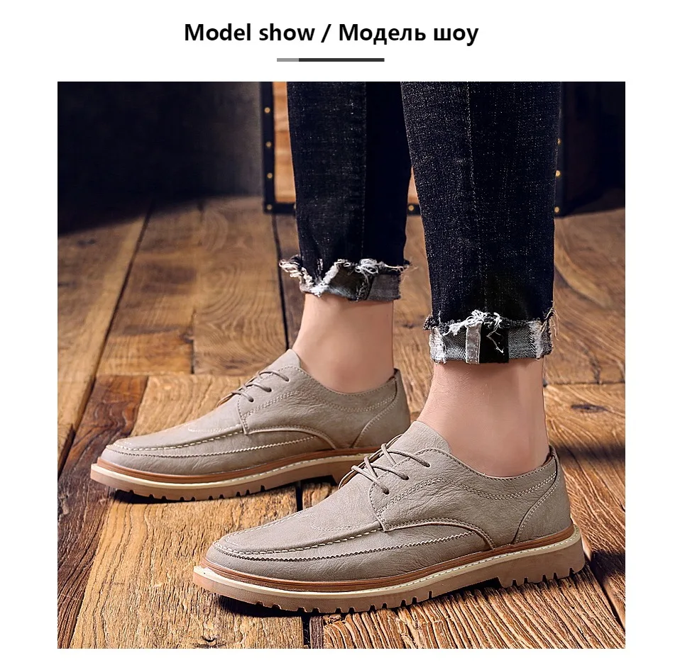 KATESEN/Новинка года; Осенняя мужская обувь; Мужская обувь Martens; повседневная обувь с перфорацией типа «броги»; Мужская обувь из натуральной кожи; повседневные кроссовки в деловом стиле