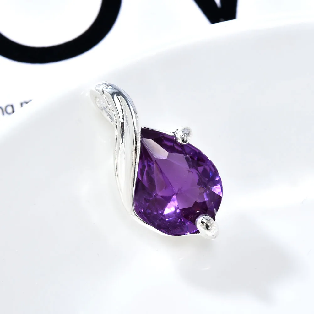 Новинка 2020 подвеска из натурального фиолетового камня в виде ангела форме капли