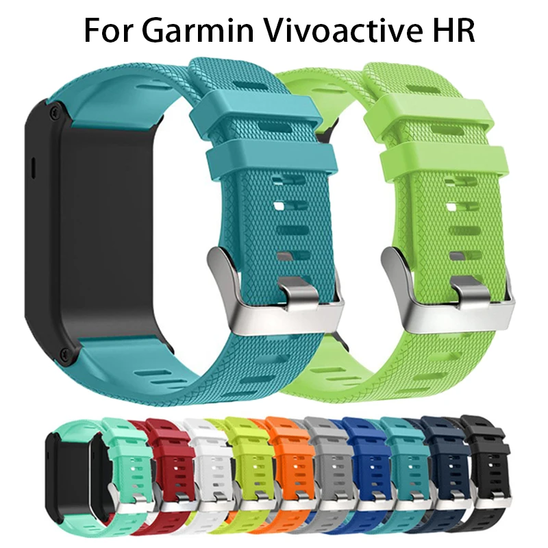 Спортивный силиконовый ремешок для Garmin Vivoactive HR мужской и женский спортивный