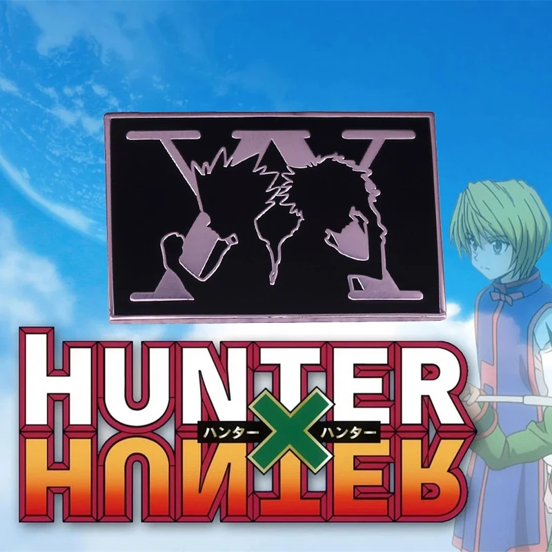 Эмалированная металлическая брошь Hunter X Gon And Killua |