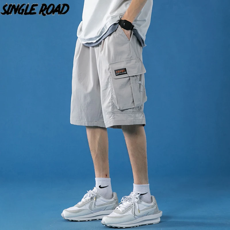 

Шорты-карго однотонные мужские в стиле хип-хоп