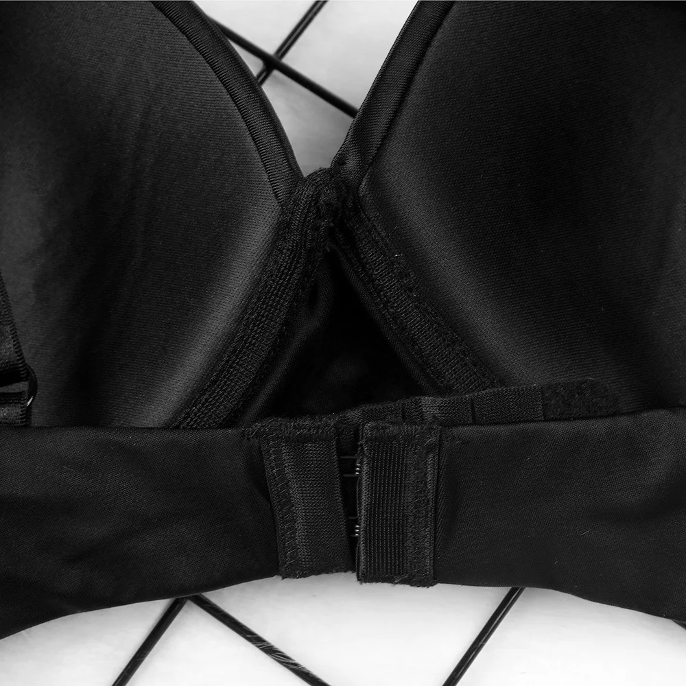 

Womens Smooth Seamless Bra 3/4 Cup Underwear Padded Daily Essential Bra Black Bralette Lingerie Push Up Bra 34B 34C 34D 34DD