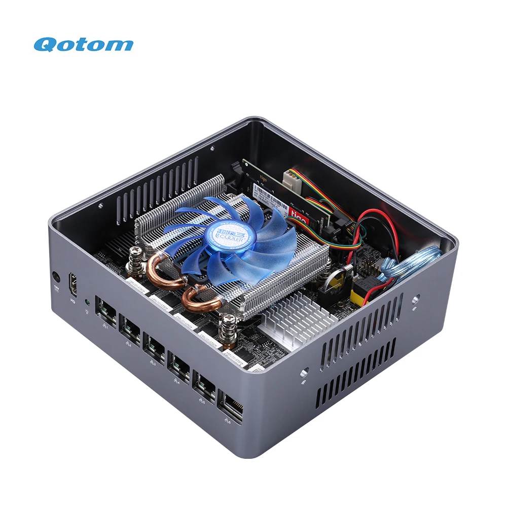 Qotom DIY мощный брандмауэр роутер Q600G6 системная поддержка 6 го 7 поколения процессор