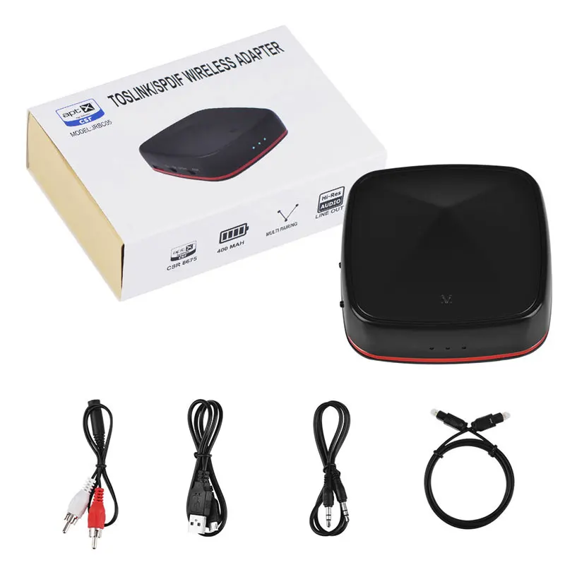 

Bluetooth 5.0 Transmitter Receiver CSR8675 Aptx HD/LL Music Wireless Audio Adapter RCA/3.5mm AUX Jack/SPDIF for Xiaomi TV PC Car