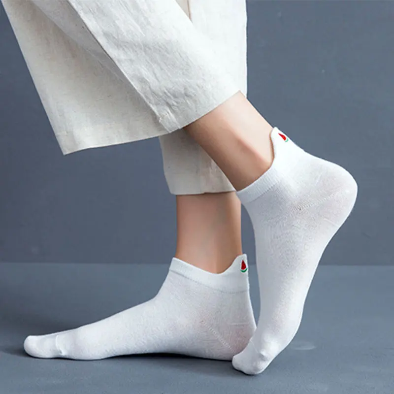 Носки-невидимки женские хлопковые разноцветные летние удобные | Женская одежда