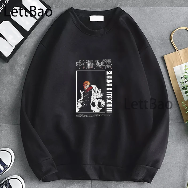 

Woman's Hoodies Japanese Anime Jujutsu Kaisen Hoodie Yuji Itadori Cartoon Sweatshirts Top Kawaii manga Streetwear Couple Clothes