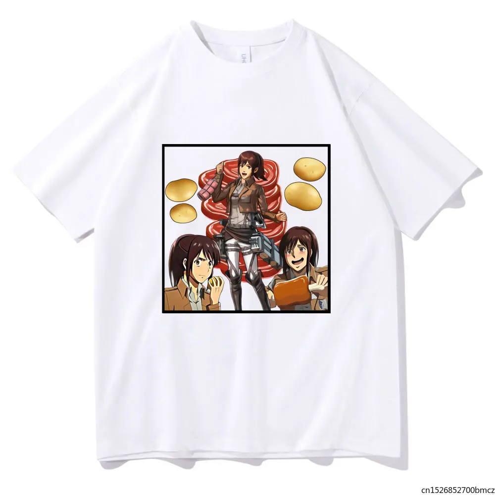 

2021 New Japanese Anime Attack on Titan Short Sleeve Tops Women Fashion Hip Hop Spring Summer Fashion Casual Basic T-shirt