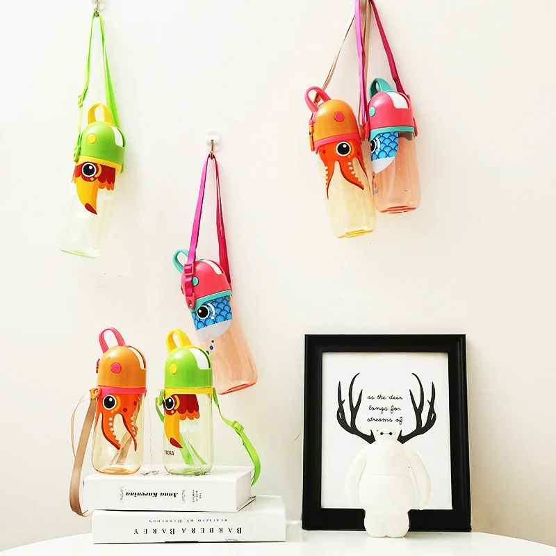 Пластиковая бутылка для воды с веревкой переноски и предотвращения утечки | Дом