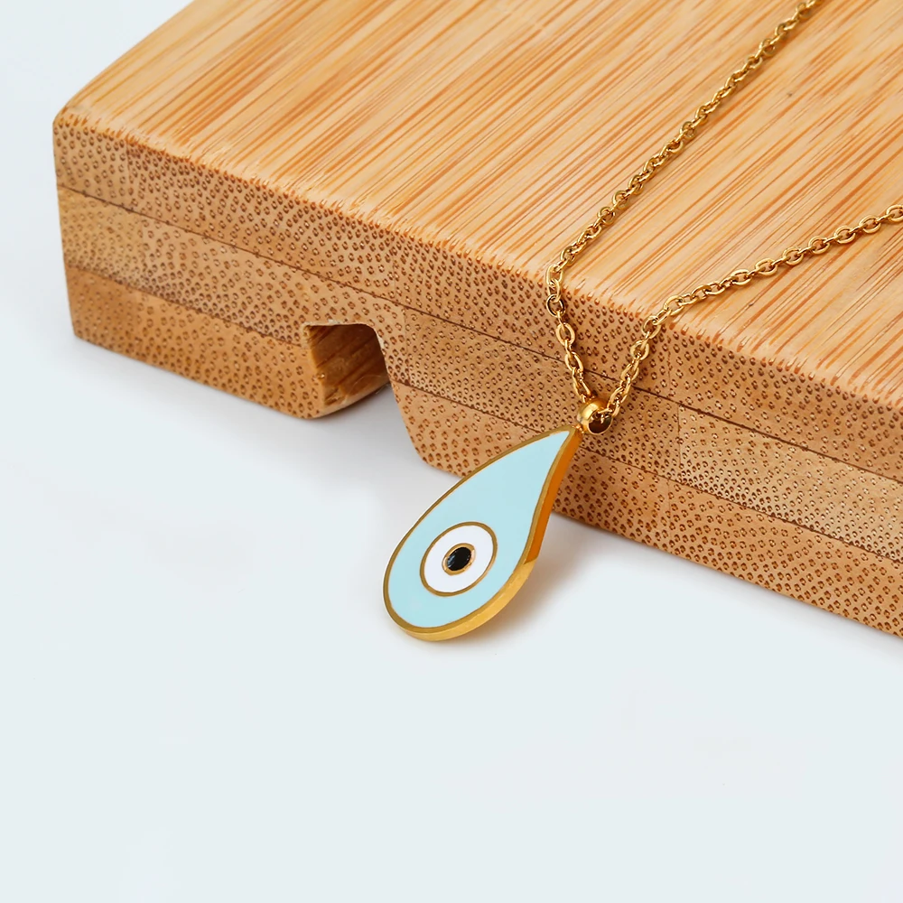 

MEIBEADS 1pc Stainless Steel Drop Evil Eye Charms Choker Necklaces Pendants Fit Women Statement Collar Pendants Necklace Jewelry