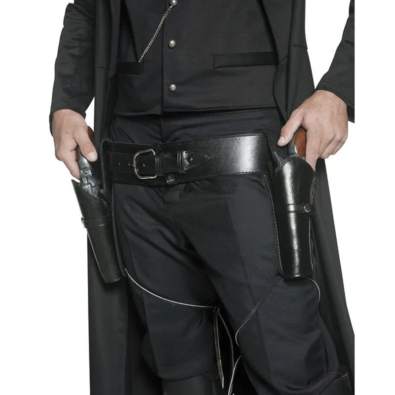 Кожаная кобура в западном стиле с двумя ремнями Дикого Запада | Тематическая