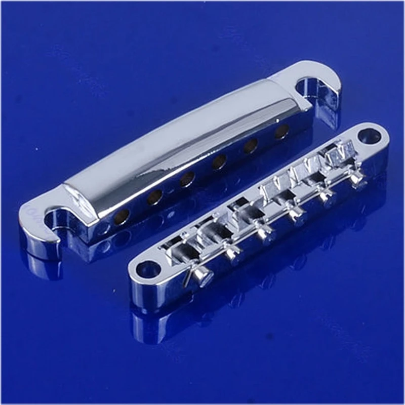 X5QF хромированный гитарный Бридж Tune-O-matic Tailpiece Tail для Les Paul LP Style Set New - купить по