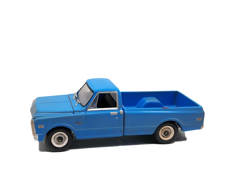 1: 64 зеленый свет Chevrolet C-10 пикап 1971 синий без коробки
