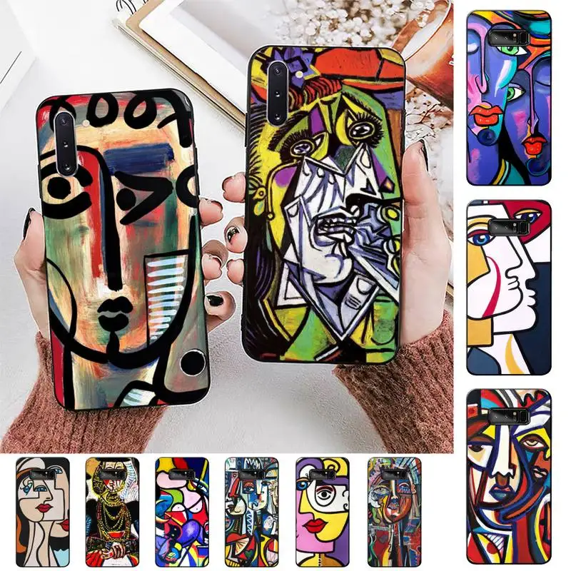 

FHNBLJ Picasso abstract Art painting Phone Case for Samsung Note 3 4 5 7 8 9 10 20 pro lite ultra for Oppo A9 2020