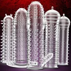 Насадка-удлинитель для пениса, многоразовый презерватив, Хрустальный насадка для задержки эякуляции, Стимулятор клитора, секс-игрушки для мужчин