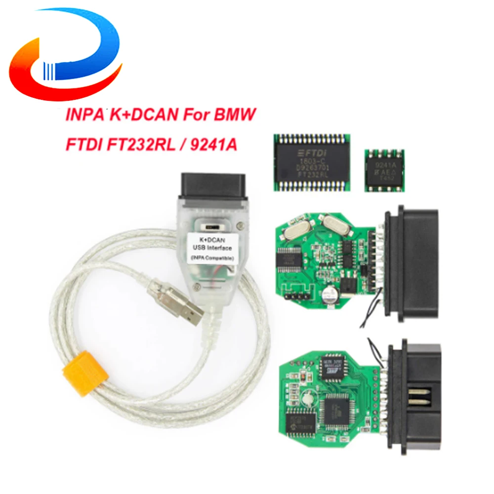 

For BMW OBD2 Scanner INPA K+DCAN FTDI FT232RL Chip with Switch Cable USB interface Inpa k dcan OBD OBD2 Car Auto Diagnostic