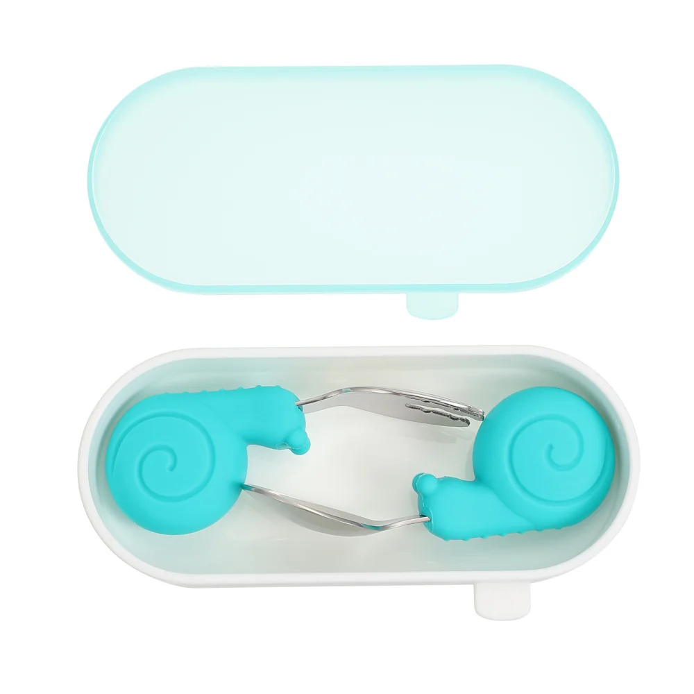 

1 Set Feeding Fork Short Handle Baby Spoon Kids Training Tableware