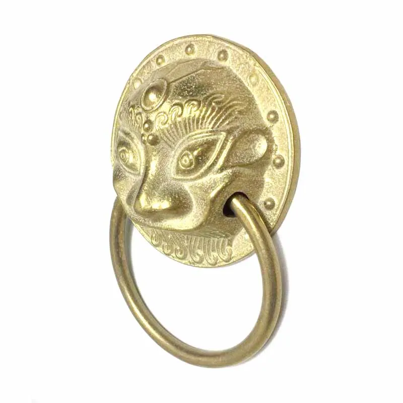 2 шт античная латунь голова льва дверной молоток ворота тянет Chaussure шкаф с