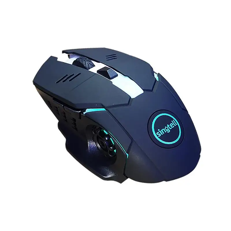 

singtell st02 office magnetic ring anti-interference colorful mixed light 6-key chicken game mouse