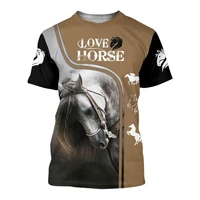 2020 summer new fashion tshirt love horse pattern beautiful printed men women tshirt o neck tops casual harajuku 3d t shirt