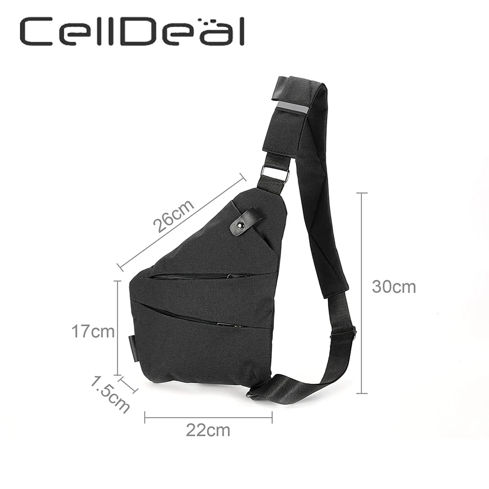 

Men's Personal Pocket Shoulder Bag Burglarproof Inclined Shoulder Bag Crossbody Chest Bag Waterproof Durable Leisure Outdoor Bag