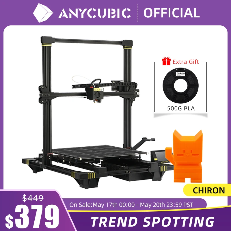 ANYCUBIC чугун 3d принтер авто уровень ultraase 3 д принтерогромный объем сборки модульный