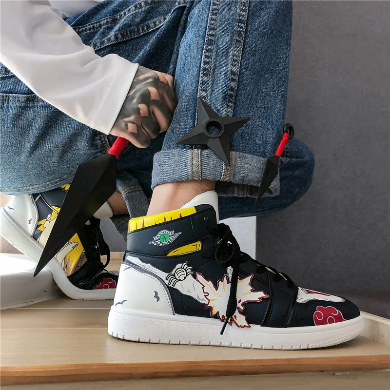 

2021 New Men's Shoes Anime Off White Sports Shoes Breathable Wearable Wearable Outdoor Sneakers Basketball Train Running Shoes