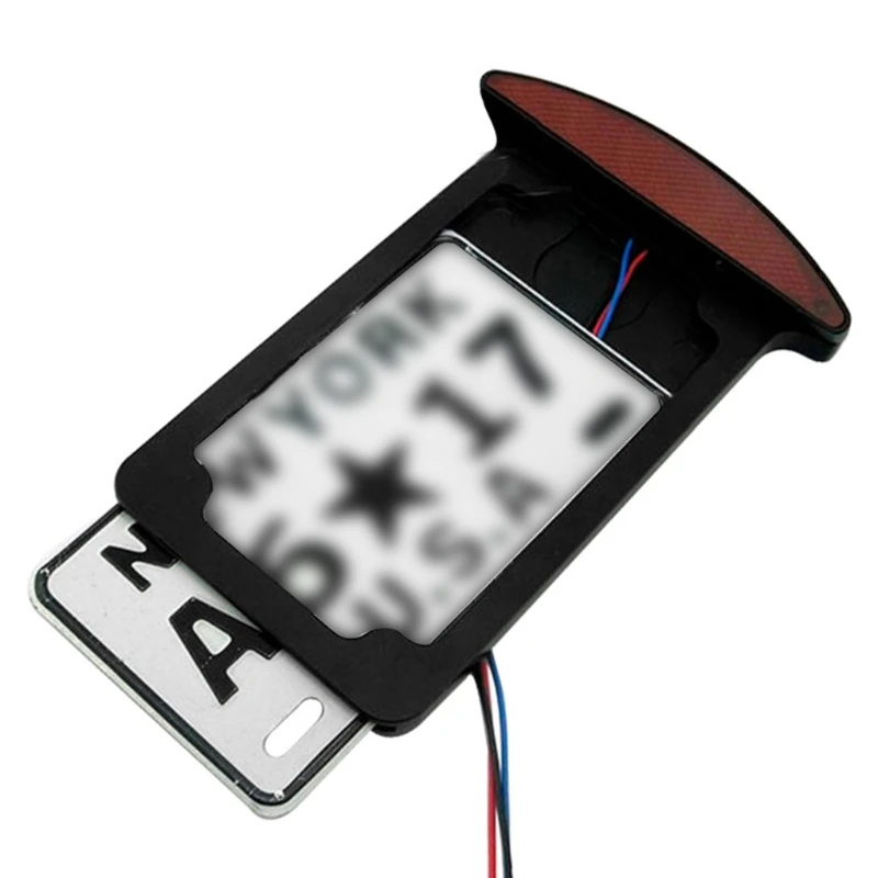 

Aluminum Back Side Mount License Plate Holder LED Tail Brake Light Frame Bracket