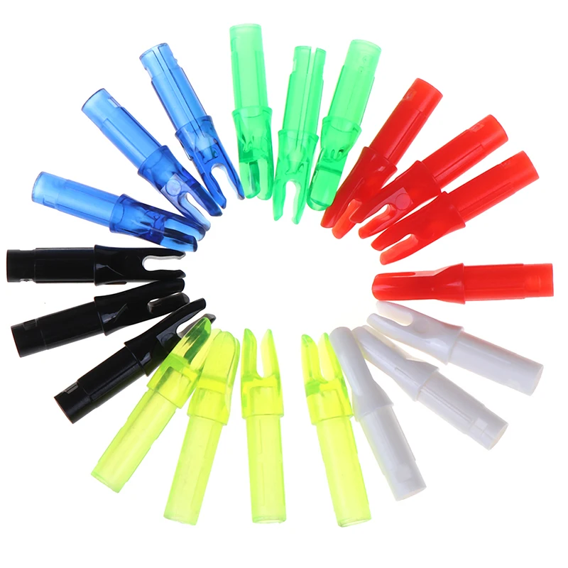 

20Pcs/lot Archery Arrow Nocks For Carbon Arrow Shaft I.D 6.2mm 0.246" Plastic Arrow Tails DIY Arrow Knocks Replacement