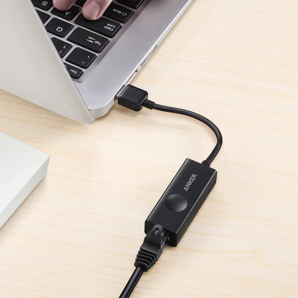 Адаптер Anker с USB 3 0 на RJ45 Gigabit Ethernet поддержкой 10/100/1000 бит совместим MacBook Pro 2015 |