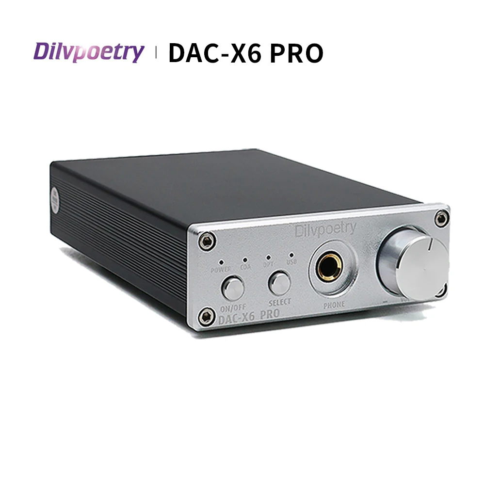 Dilvpoetry DAC X6 PRO Мини HiFi усилитель для наушников USB ЦАП Desktop усилители 2 0 коаксиальный
