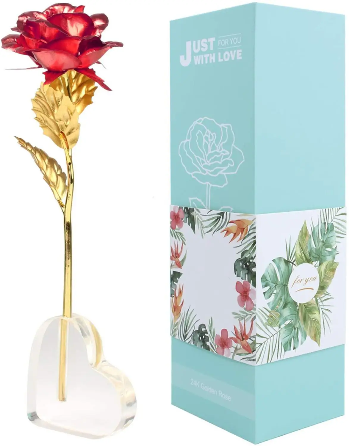 Подставка в форме сердца из 24-каратной Золотой розовой фольги уникальные подарки