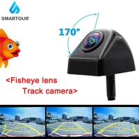 smartour intelligent universal vehicle backup camera car rear view reverse trajectory camera with dynamic guide line metal shell