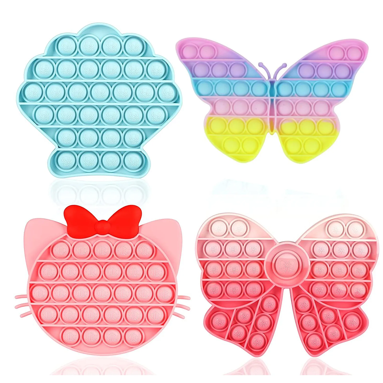 

Push pop Bubble Fidget Sensory Toy for Autistic Children Adult Stress Reliever Soft Silicone Squeeze Sensory Toy Autism Toys
