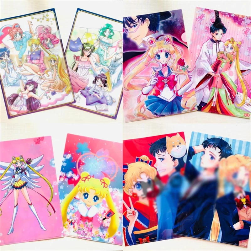 Сумка для документов Sailor Moon Tsukino Usagi Chiba Mamoru A4 4 шт.|Реквизит костюмов| |