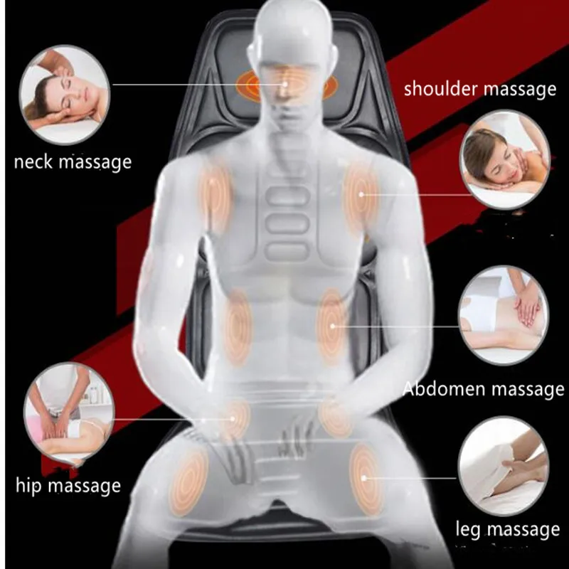 Электрический Портативный Отопление Вибрационный массажер для спины стул в