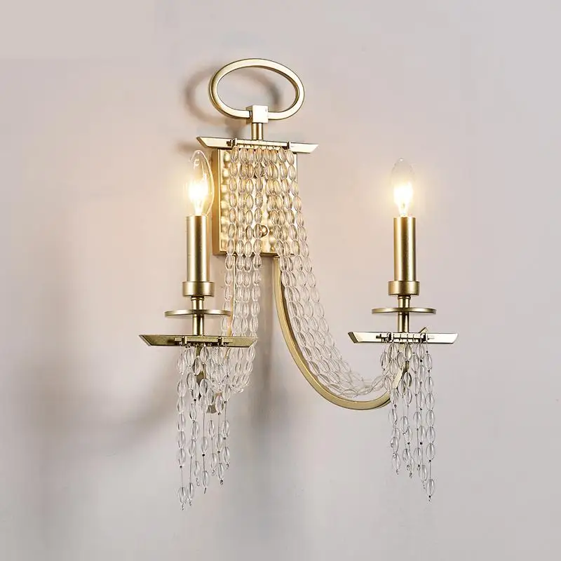 Золотые Настенные светильники в стиле постмодерн чемпион роскошные хрустальные