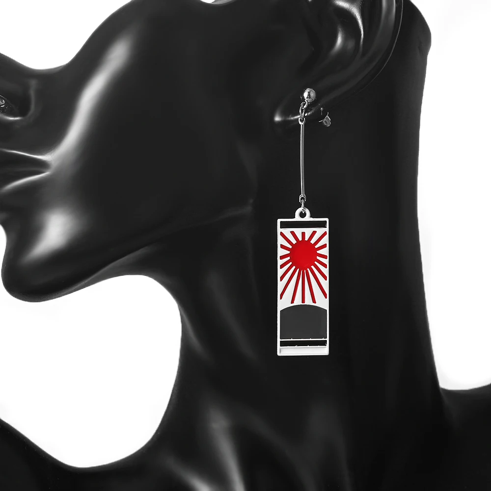 Популярные Аниме демон убийца: Kimetsu no Yaiba Kamado Tanjirou декоративные серьги-капельки прямоугольные серьги Модные Ювелирные изделия Подарки