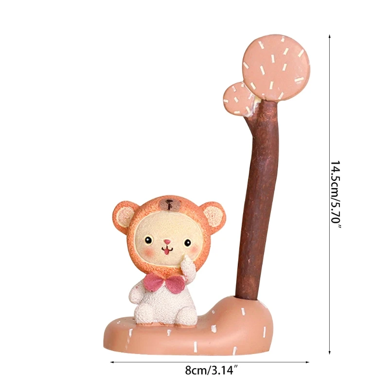 

Cute Cartoon Pen Holder Creative Resin Pencil Organizer Desktop Ornaments Decor