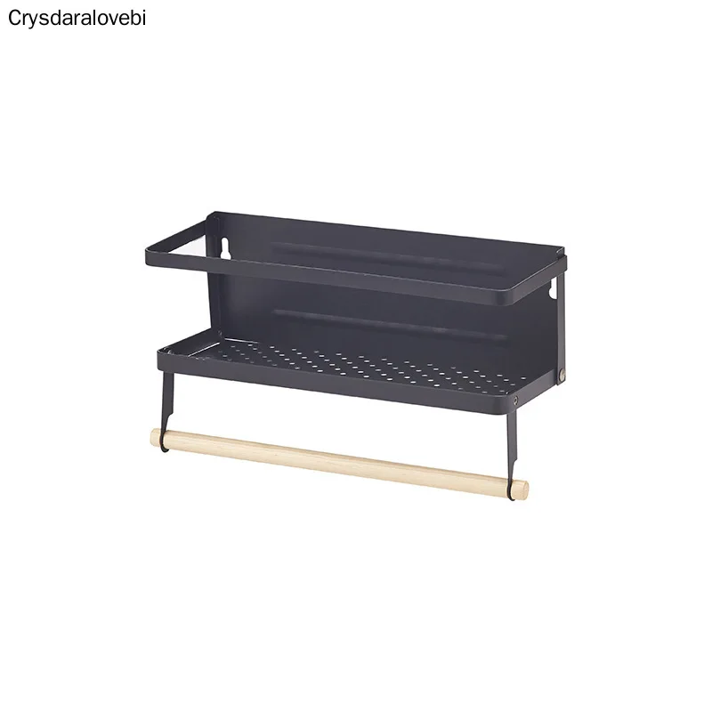 

Магнитный стеллаж для хранения в холодильнике, устойчивый к грею держатель для бумажных салфеток, настенная полка для кухонных принадлежно...