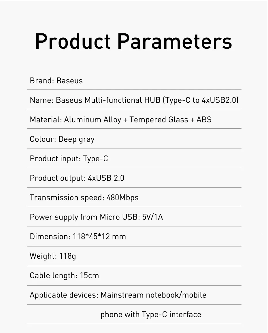 Baseus USB-C Тип C концентратор HDMI RJ45 Мульти USB 3,0 адаптер для MacBook Pro Air док-станция USB C концентратор с Беспроводной Зарядное устройство для наручных часов iWatch
