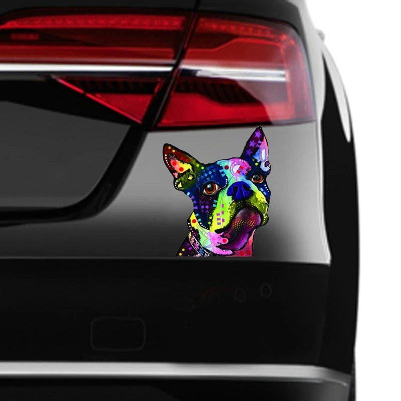 

Fashion Pet Car Sticker Boston Terrier Automobiles Windshield Bumper Motorcycle Decal Laptop Window Cup Art Vinyl Decal