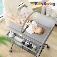 baby shining baby cribbedcot baby diaper changing table clothes changing multi function newborn baby care table foldable crib