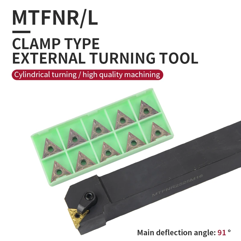 1pc MTFNR2020K16 MTFNR1616H16 MTFNR2525M16 External Triangul Turning Tool Holder TNMG16 Carbide Inserts Lathe Cutting Tools Set