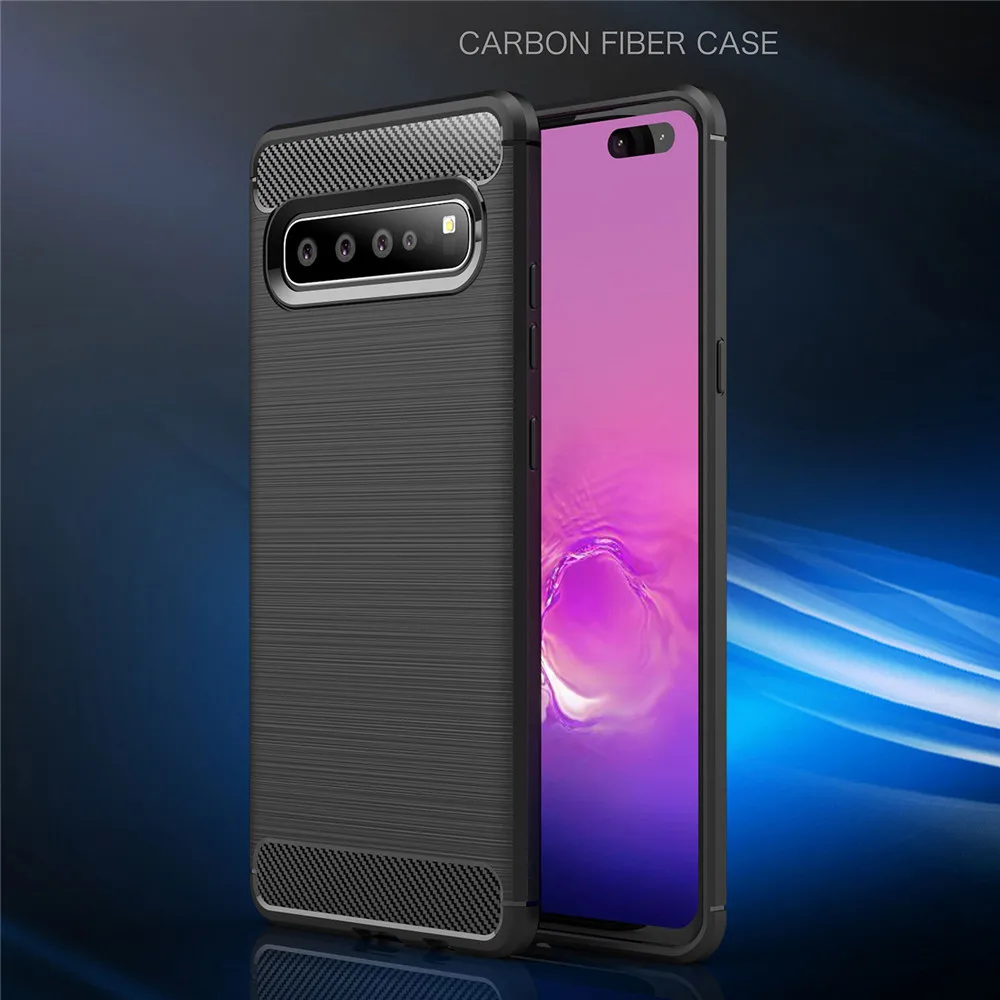 Carbon Fiber Silicone Case for Samsung Galaxy S22 Ultra S21 S20 FE S10e S10 S9 S8 Plus Note 8 9 10 20 Soft Shockproof Back Cover