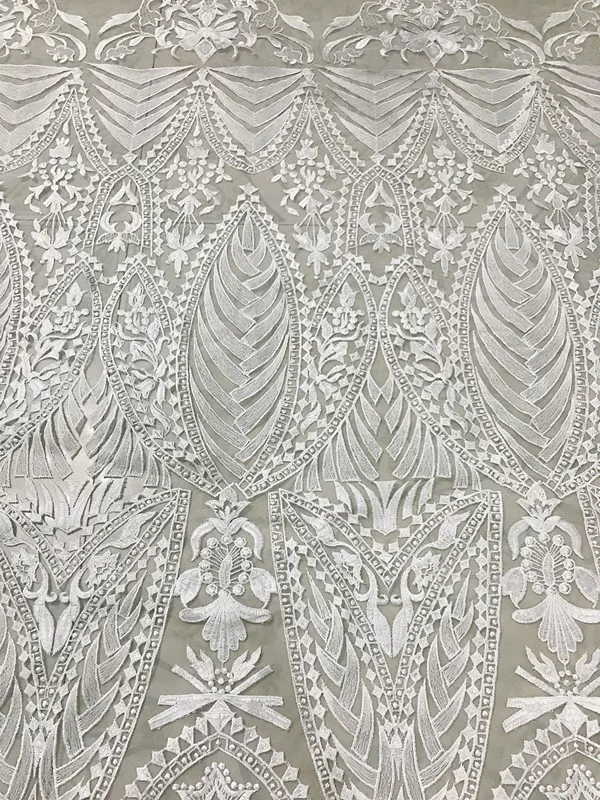 130 см в ширину высокое качество большой узор великолепное белое Тюлевое