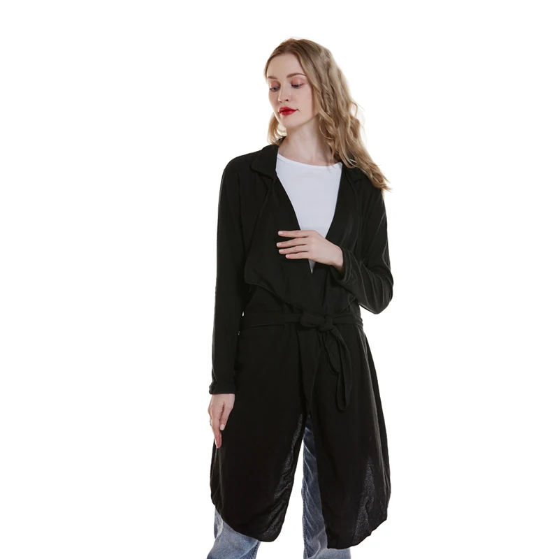 2018 весеннее пальто ветровка женский s Тренч Женский Плюс Размер неровный подол и